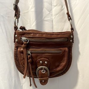 Mudd Women’s “Anna” Mini Crossbody Bag Cognac